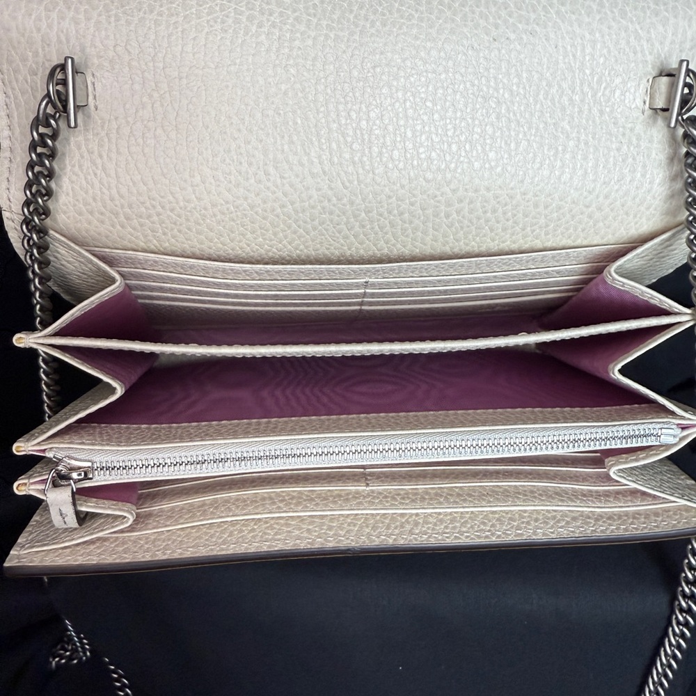 Gucci Ivory White Leather Dionysus Wallet on Chain (WOC) Bag - Picture 12 of 16
